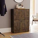 Vida Designs 2 Drawer Cabinet Cupboard Storage Unit Shoe Rack