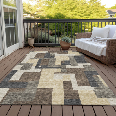 Machine washable rugs Addison Rugs Machine Washable Brown