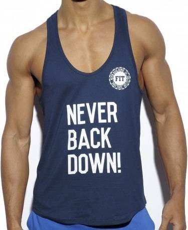 ES Collection ES Collection Never Back Down Tank Top Navy