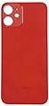 FoneFunShop Glass Back Compatible iPhone 12 Mini Plain In Red