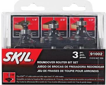 Router bit set Skil 3-Piece Carbide-tipped Router Bit Set 91002
