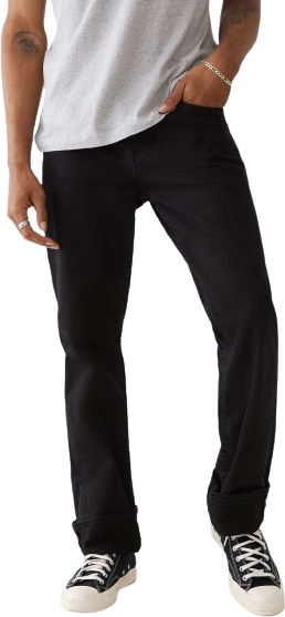 True Religion Men's Ricky Straight Jeans - Body Rinse Black