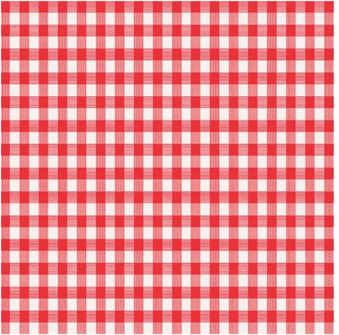 Menu & Checkered Tablecloth Red, White