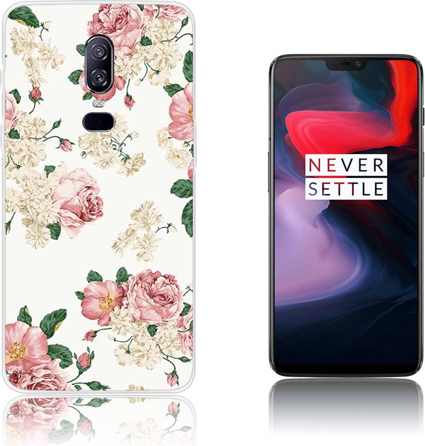 OnePlus 6 Pattern Printing Protective Case Flowers