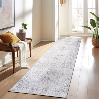World Rug Gallery Vintage Boho Blue