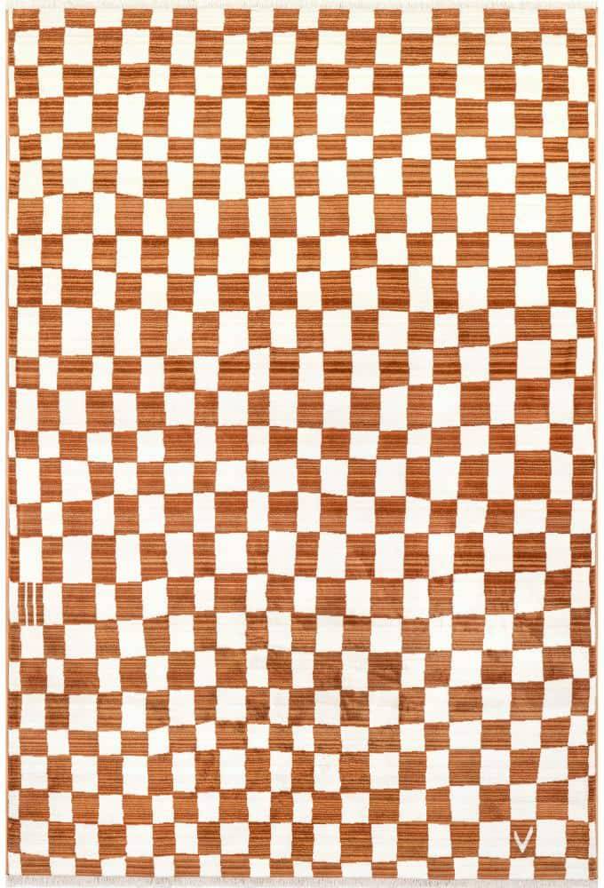 Nuloom USA Meadows Rasali Checkered Box Orange