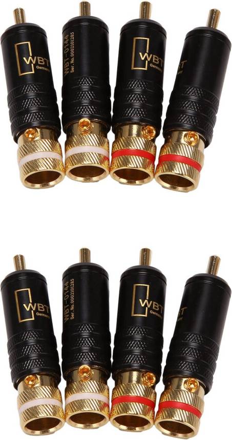 Tlily 8Pcs Rca Locking Video Connectors
