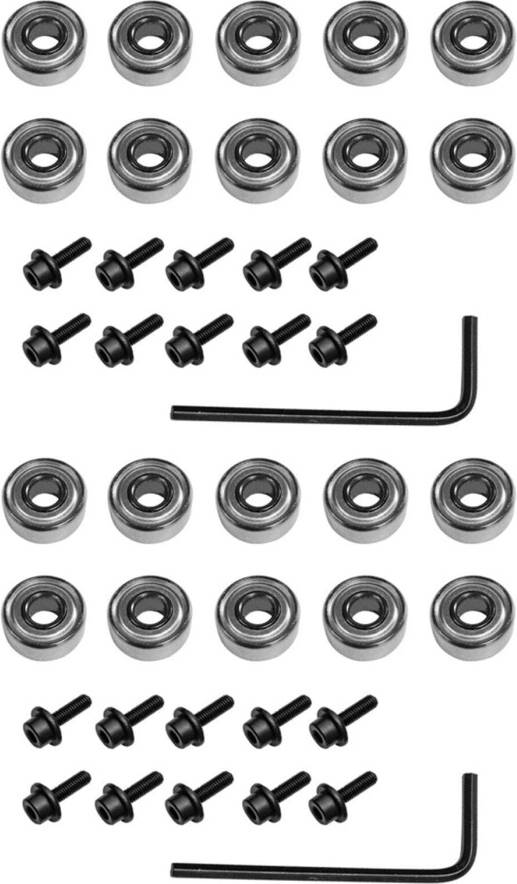 Tlily 20Pcs Router Bits Top Mounted Guide for Router Bit Bearing Repairing Replacement Accessory Kit