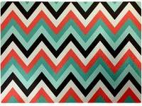 Warren Reed Geometric Colored Chevron Pattern Chopping Board 40cm