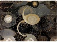 Warren Reed Abstract Silver Sun Moon Chopping Board