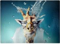 Warren Reed Giraffe With Splashart Chopping Board