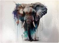 Warren Reed Elephant Splashart Chopping Board 40cm
