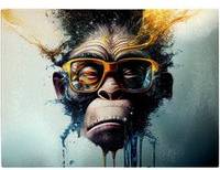 Warren Reed Monkey With Splashart Chopping Board