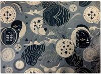 Warren Reed Abstract Moon and Stars Chopping Board