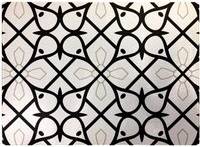 Warren Reed Arabic Style Pattern Black Chopping Board