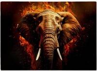 Warren Reed Splashart Elephant Chopping Board 40cm