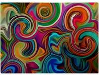 Warren Reed Colourful Wave Pattern Chopping Board