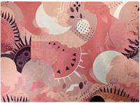 Warren Reed Abstract Pink White Chopping Board