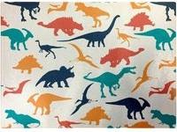 Warren Reed Multicoloured Dinosaurs Chopping Board 40cm