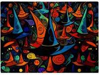 Warren Reed Imaginative Abstract Witches Chopping Board