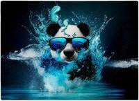 Warren Reed Panda With Splashart Water Chopping Board 40cm