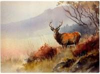 Warren Reed Stag Water Colour Chopping Board