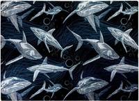 Warren Reed Hand Drawn Shark Pattern Chopping Board