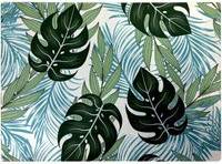 Warren Reed Tropical Pattern With Bright Plants Flowers Chopping Board
