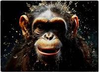 Warren Reed Realistic Monkey Face Splashart Chopping Board