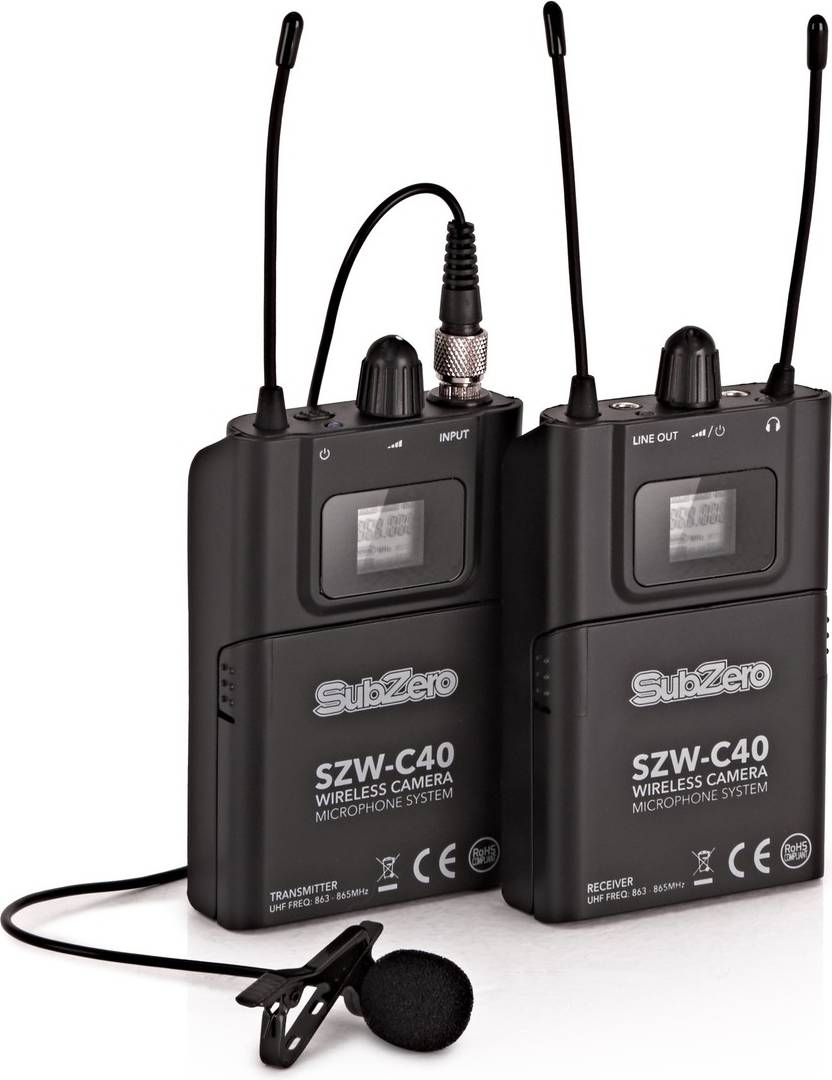 SubZero SZW-C40 Camera Wireless Lavalier Microphone System