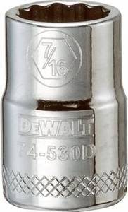 Dewalt SAE Shallow, 12-Point, 7/16-In., 3/8-In. Drive