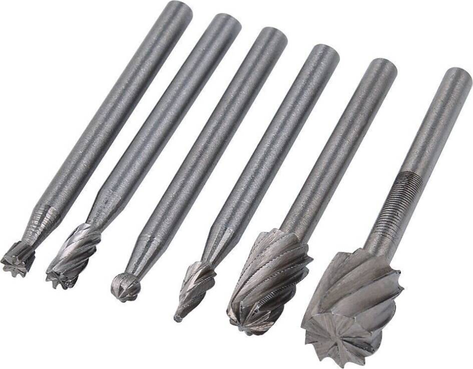 Tlily 6PCS HSS Multi Tool Burr Routing Router Bit Mill Cutter Attachment for