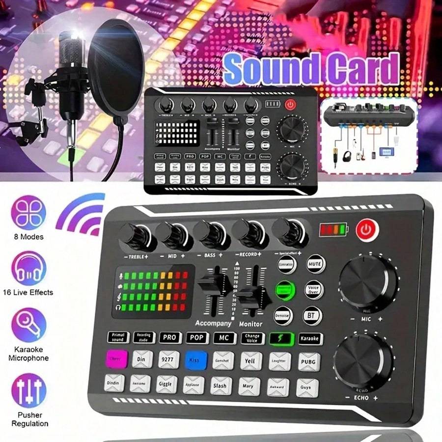 Sound equipment Shein Live Sound Card Audio Interface