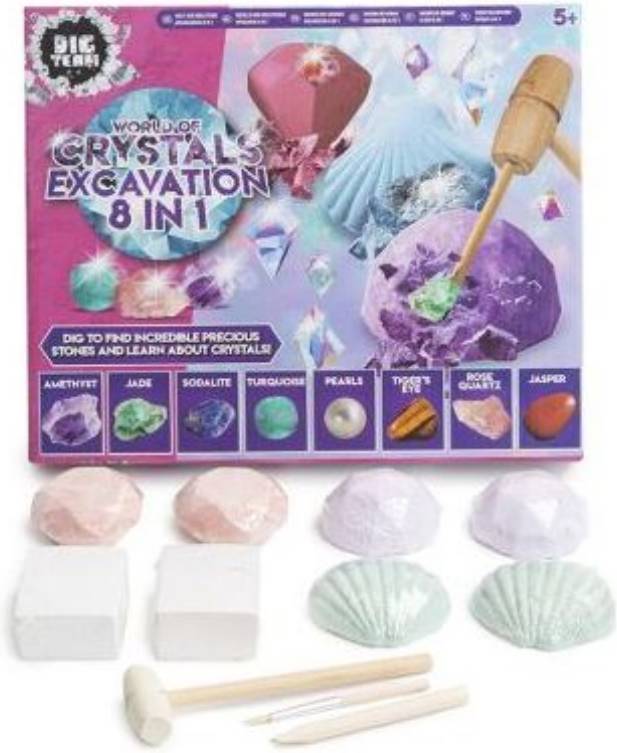 Quickdraw 8 In 1 World Of Crystals Excavation Mining Digging Kit