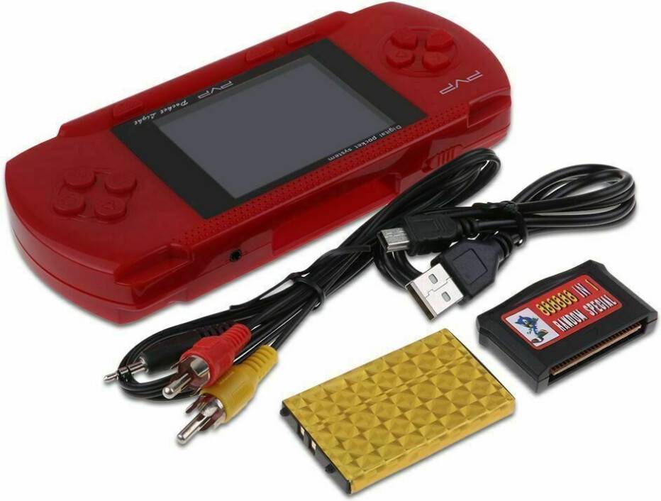 3000 Games Retro Handheld Video Game Console - Red
