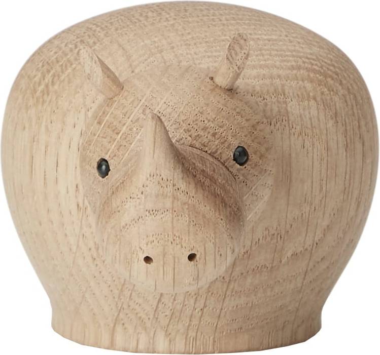 Woud Rina Rhinoceros Mini Lacquered Figurine 5.2cm