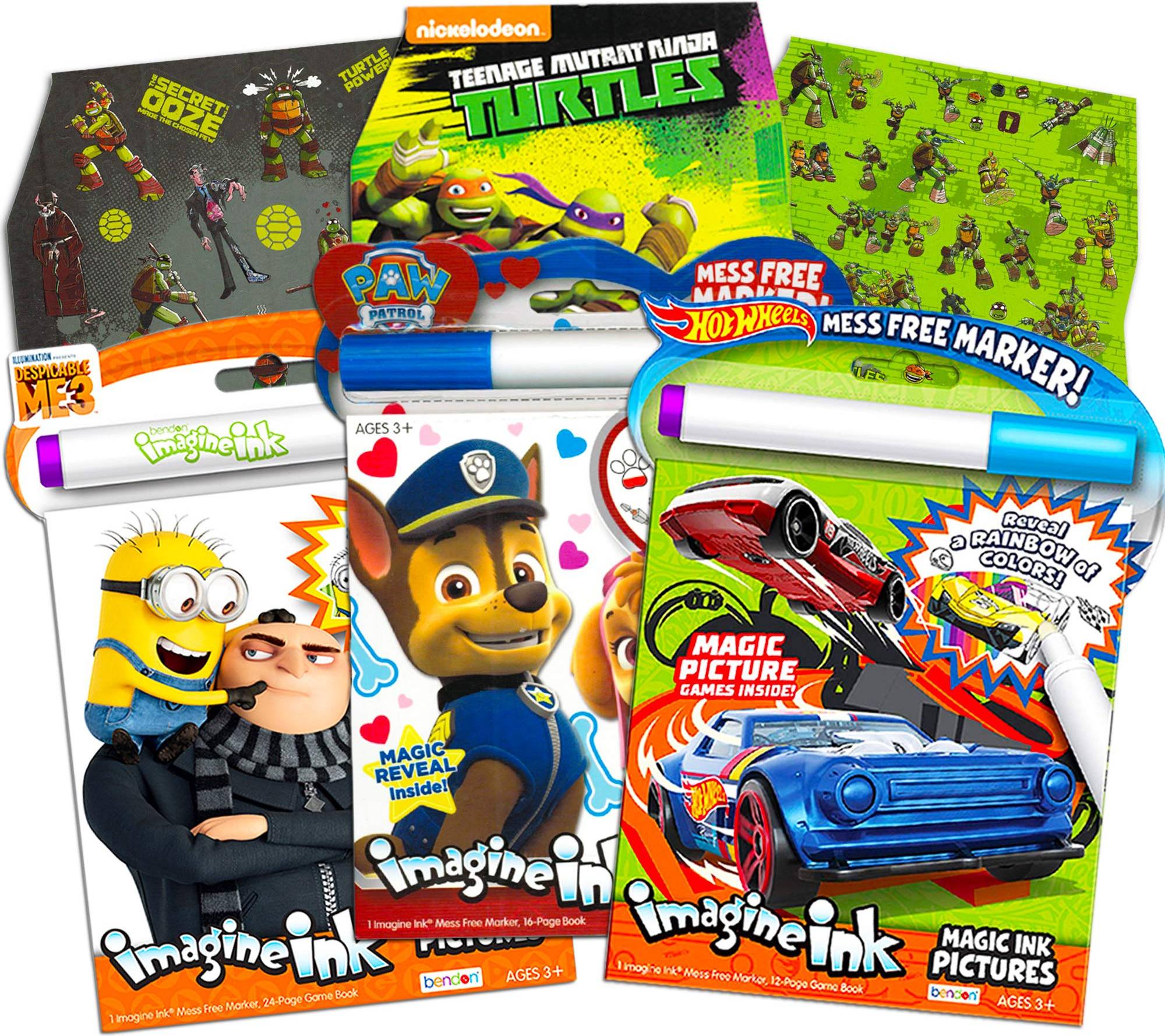 Hot Wheels Imagine Ink Coloring Book Bundle