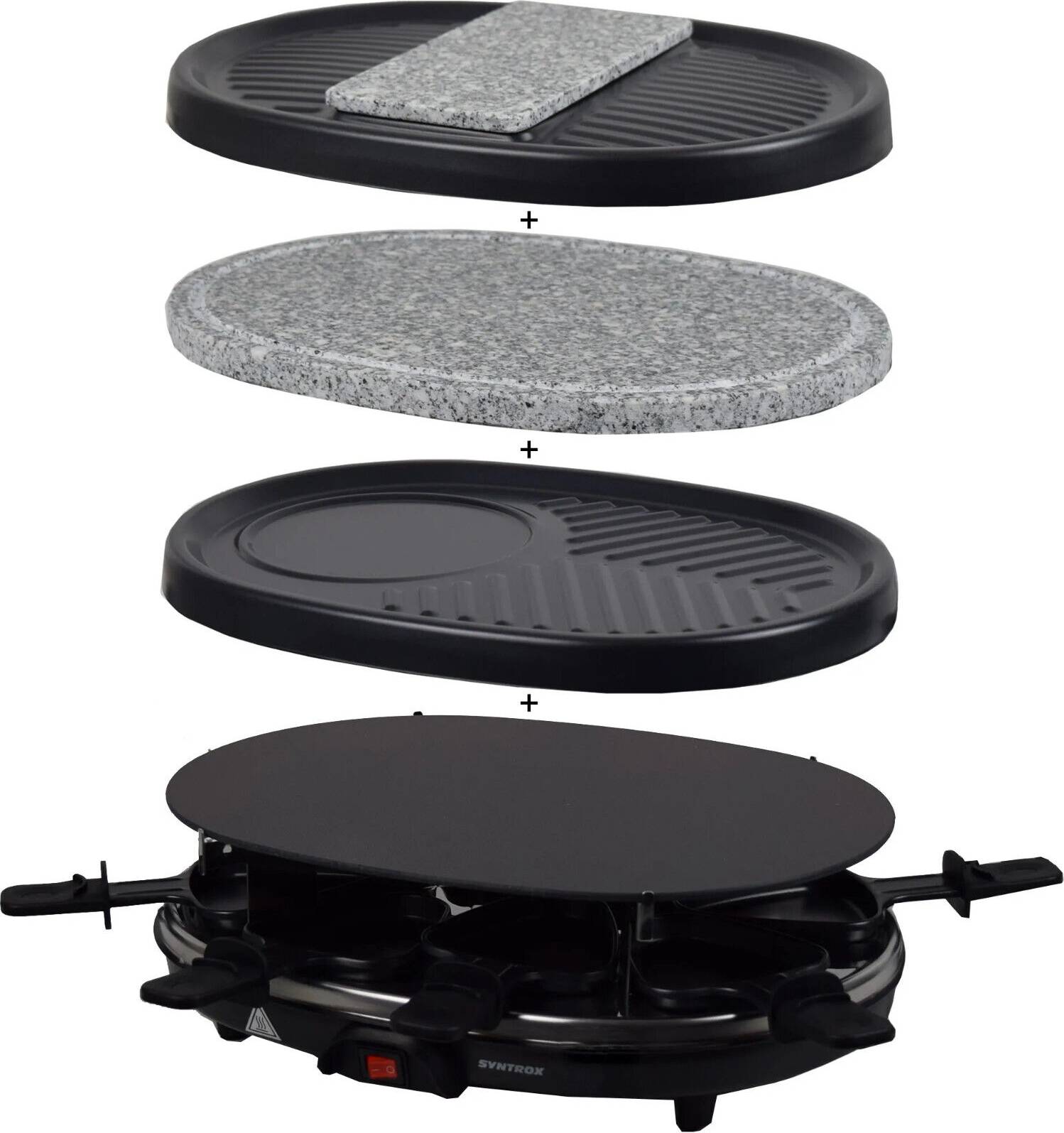 Raclette grill Syntrox Raclette-Grill 3 Zusatzplatten