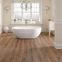 LivingAndHome Rustic Style Self-adhesive PVC Flooring Brown