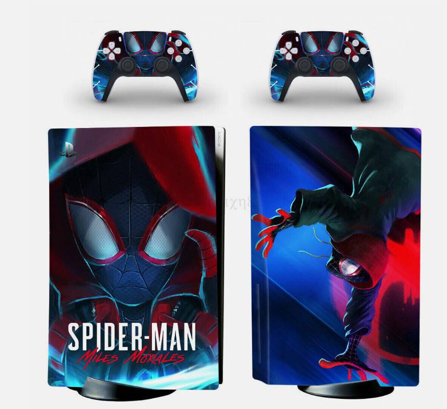 Ps5 console bundle Spider Miles Morales Vinyl Skin Custom Sticker PS5 Console Disc Version Multicoloured
