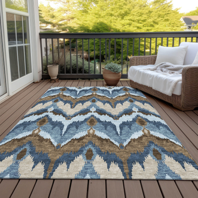 Machine washable rugs Addison Rugs Machine Washable Blue