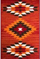 Loomed Tribal Aztec Pattern Red