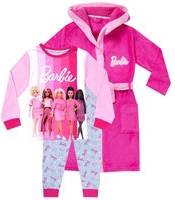 Barbie Flickor Morgonrock Och Pyjamas - Rosa