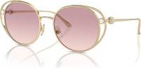 Jimmy Choo Guldiga Solglasögon Metall - Guld/Rosa