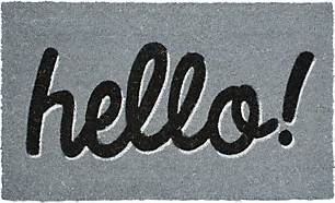 Hello Doormat with PVC Backing