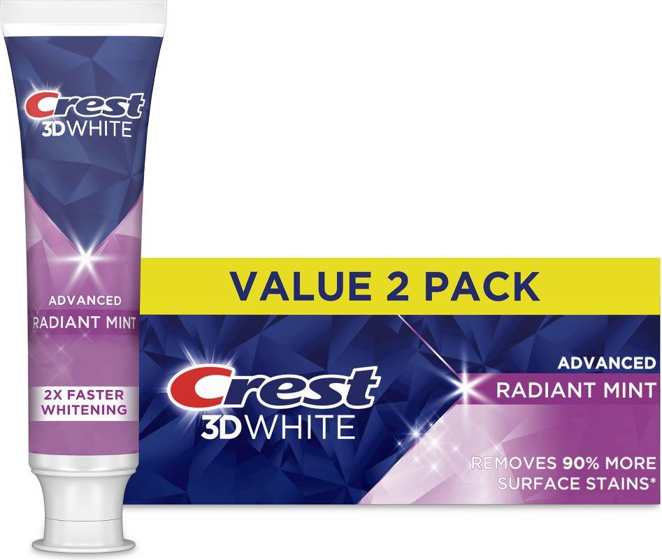 3D White Advanced Toothpaste Radiant Mint 2-pack