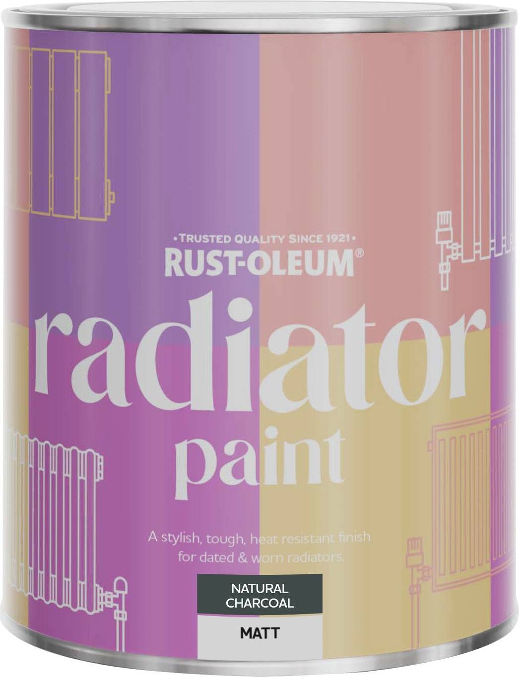 Rust-Oleum Radiator Paint, Matt Finish Natural Radiator Paint 0.75L