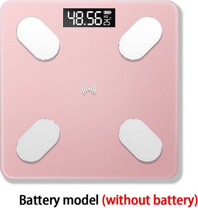 Bluetooth Personvåg - Rosa/Vit