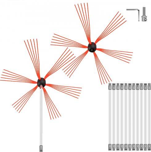 VEVOR 39FT Chimney Sweep Rods Kit