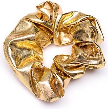 Elastisk Polyester Scrunchie - Guld